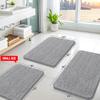 Arotive Bathroom Rugs 24x16, Extra Soft Absorbent Shaggy Chenille Bath Rugs, Machine Washable Rubber Backing Non-Slip Bath Mats for Bathroom Floor Tub and Shower, Home Decor Accessories, Light Grey view 2