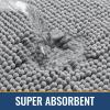 Arotive Bathroom Rugs 24x16, Extra Soft Absorbent Shaggy Chenille Bath Rugs, Machine Washable Rubber Backing Non-Slip Bath Mats for Bathroom Floor Tub and Shower, Home Decor Accessories, Light Grey view 4