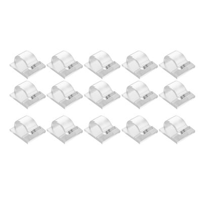 TKOWTB Hooks for Outdoor String Lights Clips 15 Pack Clips Clear Light Hook with 15 Waterproof Adhesive Backing