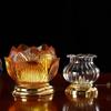 Decorative Lighting Oil Lamp Clear Glass Shade Kerosene Lamp Butter Lotus Buddha Front Light Adjustable Switch Home Lighting Small Oil Lantern with Wicks Oil Lamps view 4