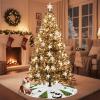 Xmas Tree Skirt Personalized Photo Plush Tree Skirt Holiday Party Decorations Trees Mat Christmas Birthday Decorations Birthday Gifts for Women view 3