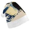 FodPand Black Raven Moon Santa Hat Christmas Hats Comfort Plush Xmas Holiday Hat for Adults New Year Festive Party Headwear view 1