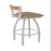 881 Revelle 36" Swivel Extra Tall Bar Stool with Anodized Nickel Finish, Medium Back and Canter Sand Seat view 2