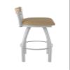 881 Revelle 36" Swivel Extra Tall Bar Stool with Anodized Nickel Finish, Medium Back and Canter Sand Seat view 4