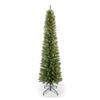 6ft Christmas Tree 5ft Pre-Lit Pencil Christmas Tree Green Slim Artificial Christmas Tree with Metal Base, for Holiday Decor view 1
