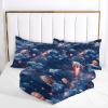 ANALTIRCE Coverless Quilt King 104" x 90" Comforter Set with 2 Shams, Dreamy Clouds Coverless Duvet, Machine Washable Microfiber Cartoon Starry Sky Bed Quilt for All Seasons Blue view 4