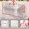 Wesnoy 4 Pack Extra Large Moving Bags Heavy Duty, 126 Gallon Clear Storage Bags with Reinforced Handles & Zipper, Waterproof Storage for Moving Clothes Bedding Christmas Seasonal Decorations (Red) view 2