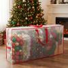 Wesnoy 4 Pack Extra Large Moving Bags Heavy Duty, 126 Gallon Clear Storage Bags with Reinforced Handles & Zipper, Waterproof Storage for Moving Clothes Bedding Christmas Seasonal Decorations (Red) view 4