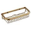 Antique Shower Caddy, 30cm Square Bathroom Storage Rack, Wall Mounted Shelf Brass Shower Basket Accessories view 1