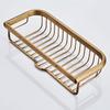 Antique Shower Caddy, 30cm Square Bathroom Storage Rack, Wall Mounted Shelf Brass Shower Basket Accessories view 4