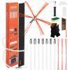 VEVOR Chimney Sweep Kit, 23 ft Maximum Extendable Length Chimney Brush, Chimneys Cleaning Kit with Bristle Replacements & Goggles, 90 Bendable Fireplace Cleaning Tool, for Square, Rectangle Chimneys view 1