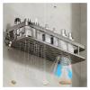 Bathroom Storage Wall Mount Shampoo Makeup Storage Holder Bathroom Accessories No Drilling Wall Shelf Shower Holder for WC view 4