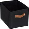 4-Pack Black Canvas Storage Baskets with Handles, 15x8x11 Inch view 2