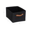 4-Pack Black Canvas Storage Baskets with Handles, 15x8x11 Inch view 4