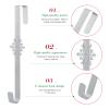 15 inches Christmas Decorative Wreath Hangers for Front Door;Over the Door Hooks (Silver, Snowflake) view 2