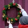 15 inches Christmas Decorative Wreath Hangers for Front Door;Over the Door Hooks (Silver, Snowflake) view 4