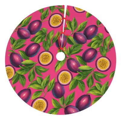 Fresh Passion Fruit Christmas Tree Skirt Holiday Party Decorations for Home Indoor Outdoor Decor 48"