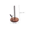 Alipis Wooden Base Paper Towel Holder Countertop Kitchen Roll Stand Iron Frame for Bathroom Dining Organization Space-Saving Paper Towel Dispenser Suitable for Standard Kitchen and view 2