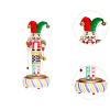 Hisxrcal Clown Dancer Nutcracker Christmas Puppet Decoration Wind up Musical Box for Desktop view 4