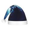 HDSKFNS Ram Zodiac Sign Print Christmas Hat For Adult Santa Hats With Led Lights Xmas Hat Headwear Christmas New Year view 2