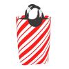 Peppermint Stripes 50l Collapsible Laundry Basket With Soft-Grip Handles -Foldable Clothes Hamper, Space-Saving Storage For Home, Dorm & Rv view 2