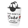 Please Don'T Do Coke In The Bathroom 50l Collapsible Laundry Basket With Soft-Grip Handles -Foldable Clothes Hamper, Space-Saving Storage For Home, Dorm & Rv view 1