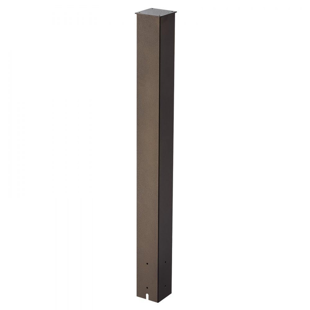 Mailbox Post In-Ground Steel Mailbox Post Kit 43x4x4 in Bronze