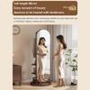 360 Rotating Full Body Mirror, 2-in-1 Solid Wood Dress Mirror and Coat Rack, Standing Floor Mirror for Bedroom, Living Room, Hallway view 3