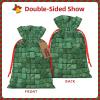 GZXDZSY Alligator Skin Print Extra Large Christmas Burlap Drawstring Reusable Gift Bags With Cards view 3