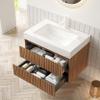 BathroomVanity,30-InchFreestanding,w/SinkandHotColdFaucet,BathroomsStorageCabinetOrganizerDoor&OpenShelf,Space-SavingModernDesignforSmall,IdealOverToilet,NarrowShelves,Brown-3 view 3
