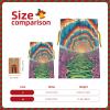 GZXDZSY Abstract Mushroom Colorful Mandala Print Extra Large Christmas Burlap Drawstring Reusable Gift Bags With Cards view 4