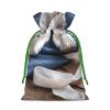 GZXDZSY Ballet Shoe Print Extra Large Christmas Burlap Drawstring Reusable Gift Bags With Cards view 2
