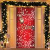 80 x 36 Inches Christmas Door Cover, Christmas Door Decoration Front Porch Banner Family Room Party Room Office Decoration (B) view 1