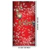 80 x 36 Inches Christmas Door Cover, Christmas Door Decoration Front Porch Banner Family Room Party Room Office Decoration (B) view 2
