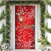 80 x 36 Inches Christmas Door Cover, Christmas Door Decoration Front Porch Banner Family Room Party Room Office Decoration (B) view 3