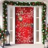 80 x 36 Inches Christmas Door Cover, Christmas Door Decoration Front Porch Banner Family Room Party Room Office Decoration (B) view 4