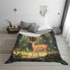 30-80 inches - Bambi 50"x40" Printed Flannel Blanket. Soft and Comfortable Sofa Blanket. Small Travel Blanket. view 3