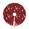 Christmas Tree Skirt Xmas Party Home Decoration Tree Skirt, Christmas Snowman Moose Indoor Holiday Decor view 1