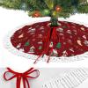 Christmas Tree Skirt Xmas Party Home Decoration Tree Skirt, Christmas Snowman Moose Indoor Holiday Decor view 3
