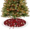 Christmas Tree Skirt Xmas Party Home Decoration Tree Skirt, Christmas Snowman Moose Indoor Holiday Decor view 4