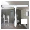 14'' Inch Shower Squeegee Stainless Steel Window Bath Wiper Mirror Car Glass Door Holder Hanger Non Stick(14sliver-2hooks) view 3