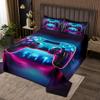 jejeloiu Gamer Bedspread 3 Pieces King Size Gaming Coverlet Set Soft Cozy Game Room Decor Lightweight Quilted Coverlet for All Season with 2 Pillowcases view 1