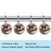 Set of 12 Retro Cow Shower Curtain Hooks, Stainless Steel Shower Hangers for Bathroom, Rustproof Decorative Shower Rings for Bedroom Living Room Shower Curtain Rod view 3