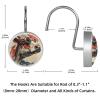 Set of 12 Retro Cow Shower Curtain Hooks, Stainless Steel Shower Hangers for Bathroom, Rustproof Decorative Shower Rings for Bedroom Living Room Shower Curtain Rod view 4
