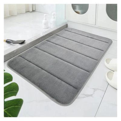 1 Memory Foam Bath Blanket Soft and Comfortable Super Absorbent and Anti-skid Bath Mat Bathroom Accessories(Light Grey,400MMx600MM)