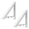 boxoon 2 Pcs Retractable Wall Mounted Laundry Rack, Zinc Alloy Folding Clothes Hanger, Space Saving Drying Racks, 15.7 In Rod For Indoor & Outdoor Use view 1