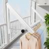 boxoon 2 Pcs Retractable Wall Mounted Laundry Rack, Zinc Alloy Folding Clothes Hanger, Space Saving Drying Racks, 15.7 In Rod For Indoor & Outdoor Use view 2