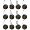 Set of 12 Steampunk Gears Background (1) Shower Curtain Hooks, Stainless Steel Shower Hangers for Bathroom, Rustproof Decorative Shower Rings for Bedroom Living Room Shower Curtain Rod view 2