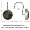 Set of 12 Steampunk Gears Background (1) Shower Curtain Hooks, Stainless Steel Shower Hangers for Bathroom, Rustproof Decorative Shower Rings for Bedroom Living Room Shower Curtain Rod view 4