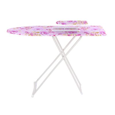 Height Adjustable Ironing Board, Extra-Wide Non-Slip Folding Ironing Table, Durable Iron Rest, Foldable Iron Board Sturdy Load-Bearing Ironing Surface for Home & Office Use (Purple)